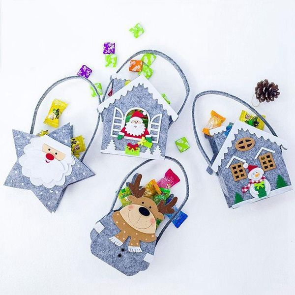 

xmas santa claus gift bags merry christmas snowman candy bag wedding party decor1