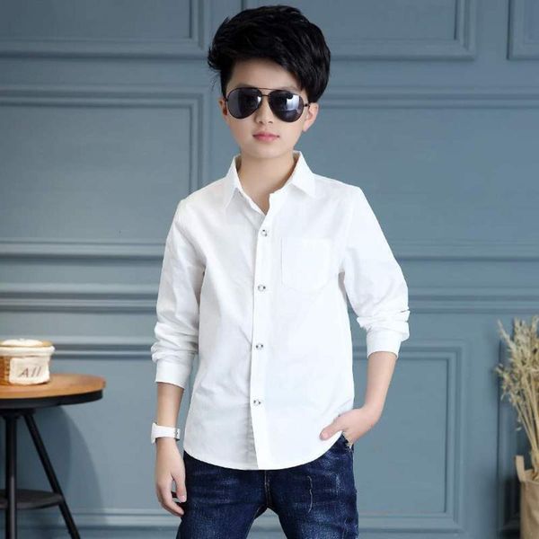 

primary students' ^ white long sve cun shirt school uniform boys' plush, White;black