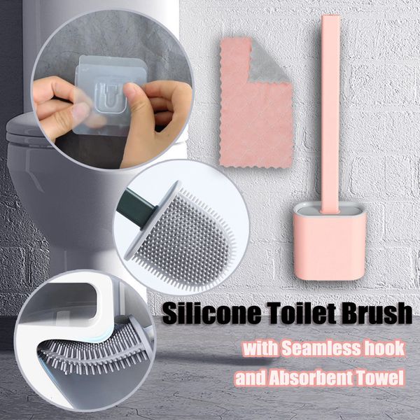

silicone with toilet holder creative cleaning brush set simple practical clean and waterproof