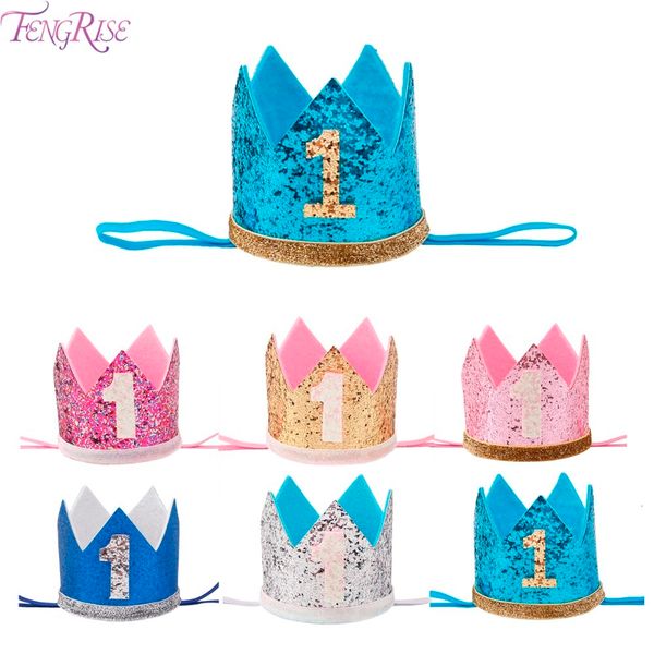 

fengrise my first hats princess crown boy girl i am one happy 1st birthday party decorations kids anniversary
