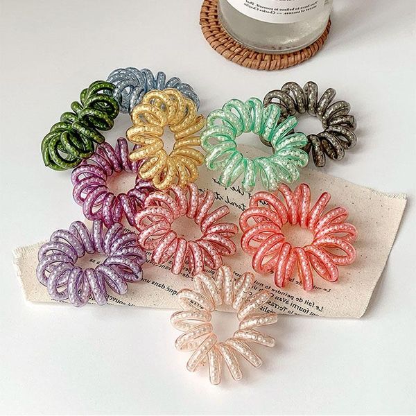 

горячие прозрачные полосы из бисера упругие волос для женщин девочки аксессуары ponytail связи gum rubber телефон канатные sqcvbk homes2007, Silver