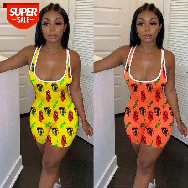 

new women sleepwear sleeveless print bodysuit clubwear bodycon lowcut party romper jumpsuit ladies nightwear #7y6i, Black;white