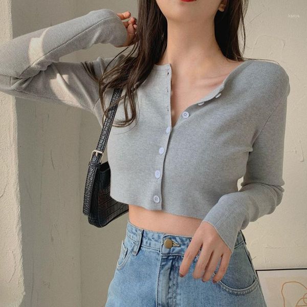 

women slimming machine short cardigan spring summer long sleeve knitted short sleeve 2020 new1, White
