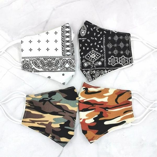 

reusable anti-dust face camo washable mask 21*12.5cm mouth pm2.5 filter pocket cotton masks cyz2481