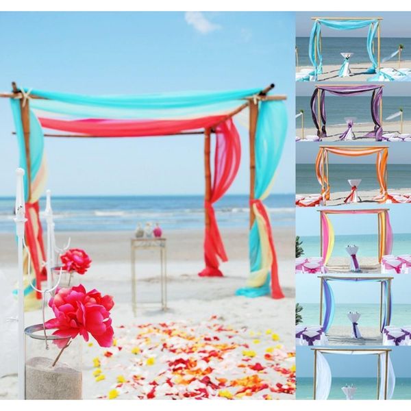 

promotion mint green 10m *1.35m sheer organza swag fabric home wedding decoration organza fabric table curtain ,h jllstr bdebag