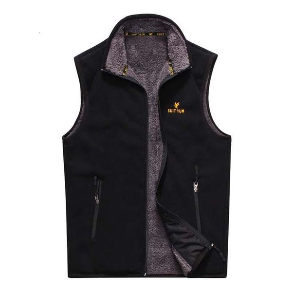 

autumn winter men vest warm fleece vest sleeveless jacket casual waistcoat soft windbreak man clothes plus size m-3xl, Black;white