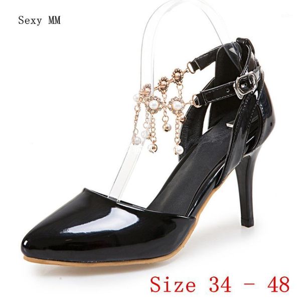 

summer high heels women d'orsay pumps high heel shoes stiletto woman wedding shoes plus size 34 - 40 41 42 43 44 45 46 47 481, Black