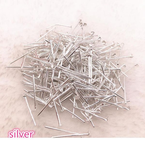 

new 300pcs/lot 16mm flat head pins dia 0.6-0.8mm gold/silver/bronze head pins for jewelry making acc qylxja