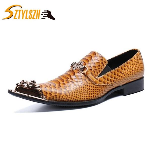 

fashion man formal shoes breathable genuine leather personality men business dress loafers oxford wedding shoes, Black