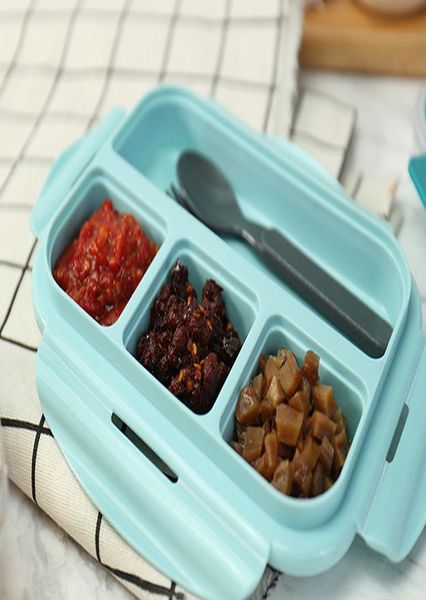 

новый стиль lunch box стекло с приправой tray микроволновая печь bento box food storage box school food containers отсеки jllmmm garden_ligh
