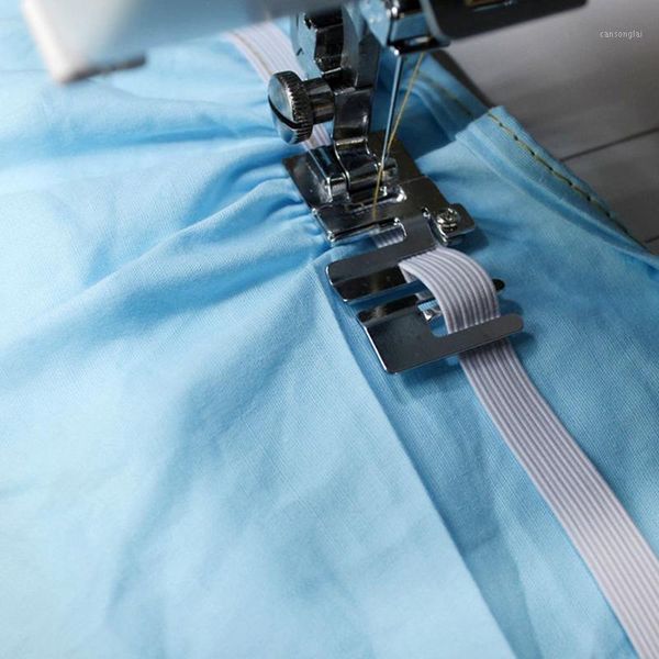 

new 1 piece stainless steel sewing presser foot domestic sewing machine elastic presser foot machine part accessories1, Black