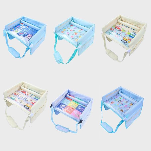 

38/42cm baby car tray plates car table for kids portable seat child cartoon toy holder storage baby fence dining drink table