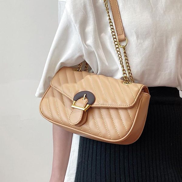 

embroidered square crossbody bag 2021 fashion new pu leather women's designer handbag chain shoulder messenger bag