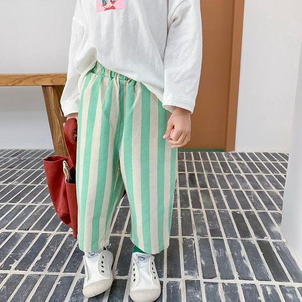 

2020 spring children's striped casual pants, Blue