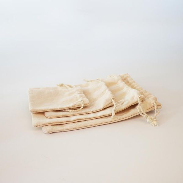 

50pcs/lot drawstring natural canvas bag 7x9 9x12 10x15 13x18 15x20 jewlery packing pouch can do logo and cu bbykpa
