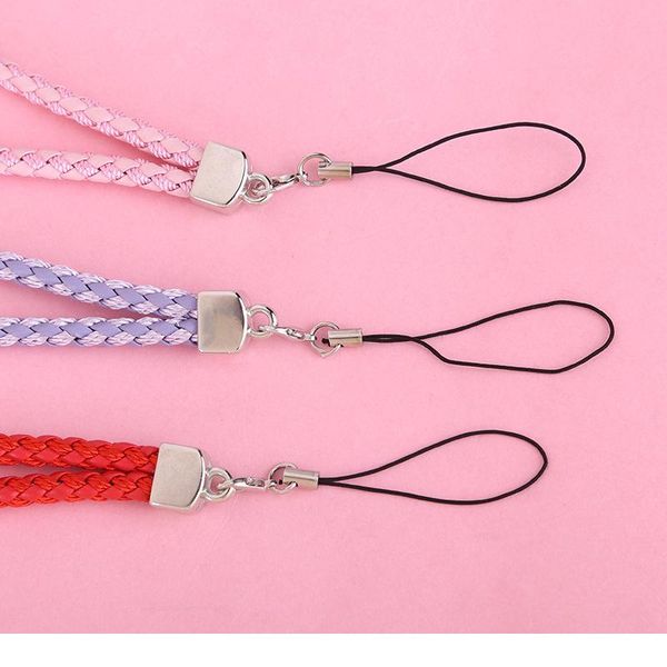 

shellnail woven pu mobile phone lanyards key chain pendant short wrist rope mobile phone pendant rope wrist straps f jllwdw