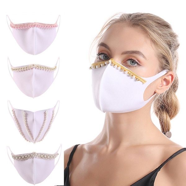 

ear white washable pearl mouth masks colour plastic hanging type face mask winter new pattern 6 85jy j2