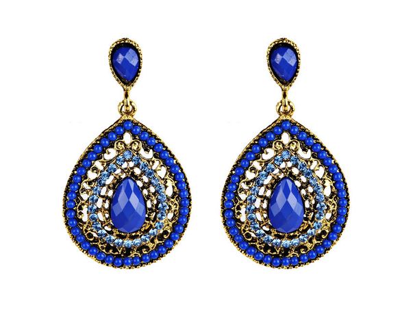

rhinestone crystal chandelier statement new bohemian earrings water drop-shaped vintage dangle earring for women fashion jewelry ear rings, Silver