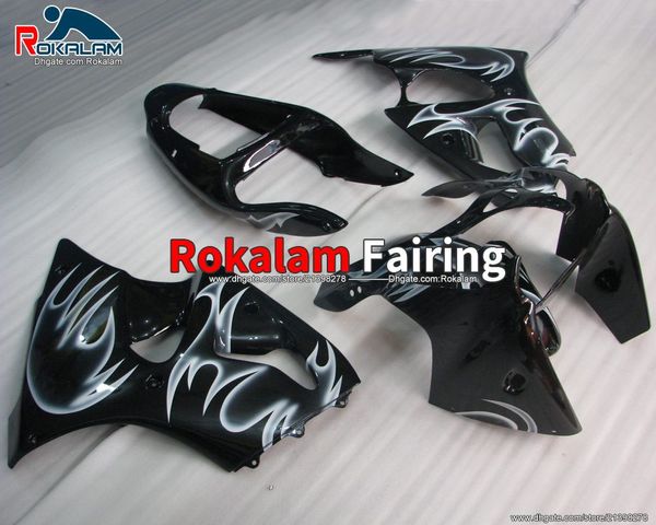 Cobertura de carroçaria para Kawasaki Ninja ZX6R ZX 6R 2000 2000 2002 Aftermarket Feeding Fairings de motocicleta (moldagem por injeção)