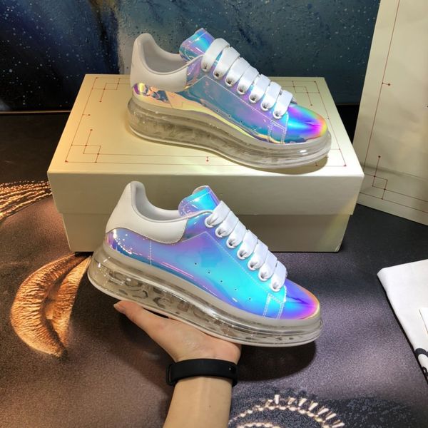 

2020 new women's shoes, small white shoe, air cushion shoe, thick soles, increased leisure sports men's shoes, Black