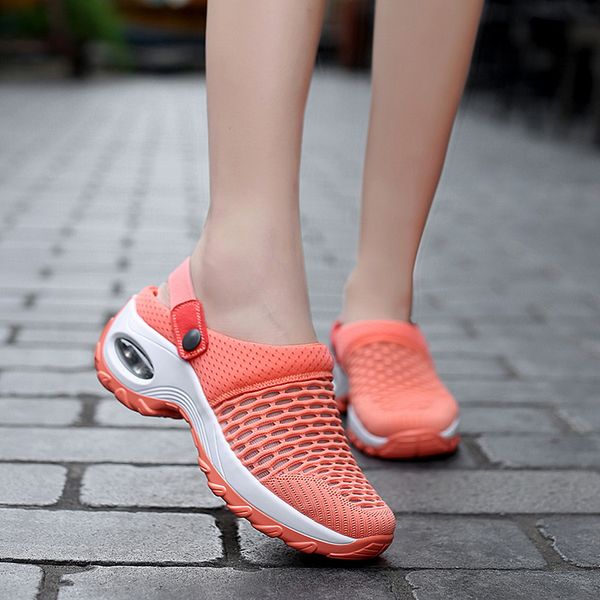 

shoes casual slip-on 2020 summer hollow-out water sandals with removable back strap breathable light slippers sports girls 0928, Black
