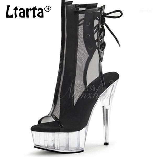 

boots ltarta silver mesh air permeable round-head low-cylinder 15 cm high heel rear skid-proof banquet shoe lyp-c-1321, Black
