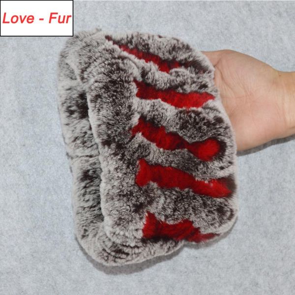 

scarves 2021 real rex fur ring scarf women knitted warm soft good elastic natural neckerchief, Blue;gray