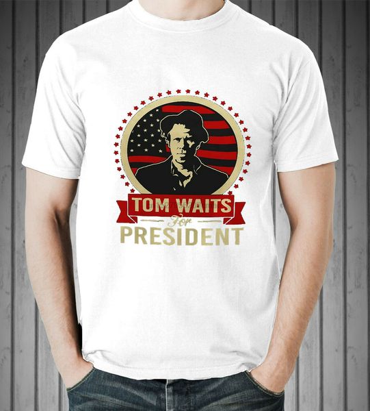 

new rare tom waits - for - president t shirt mens black&ampwhite limmited edition sport hooded sweatshirt hoodie