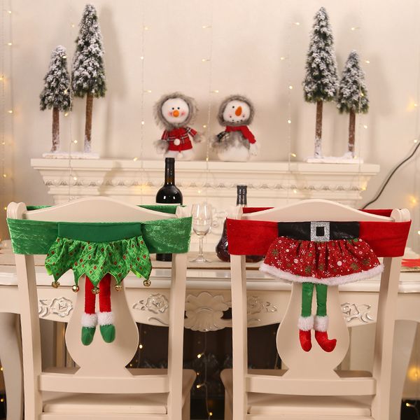 

santa claus cover ornament christmas decoration chair xmas new year party banquet table dining home decor supplies 63250