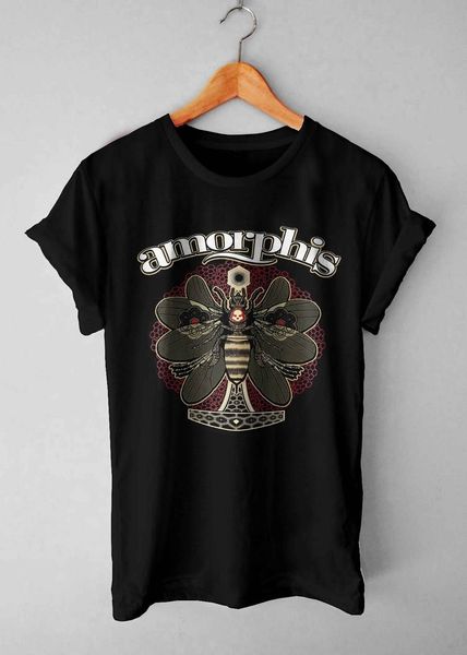 

1amorphis bee logo graphic summer fashion casual men t shirts round neck shirt cotton black size s-3xl sport hooded sweatshirt hoodie
