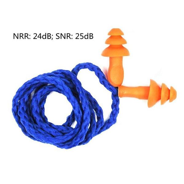 

10pairs/lot authentic soft sile corded ear plugs reusable hearing protection noise reduction earplugs 10pairs/lot a sqcnaz