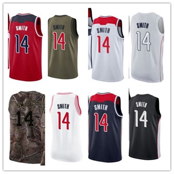 

custom 2021 wizard style jerseys black white green army green 14 jason smith basketball jersey ing, Black;red
