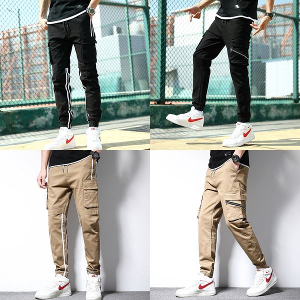 

разнообразие комбинезона tight комбинезон случайные мужские случайные брюки корейской версии молодёжных мужские спортивные поножи красивый м, Blue