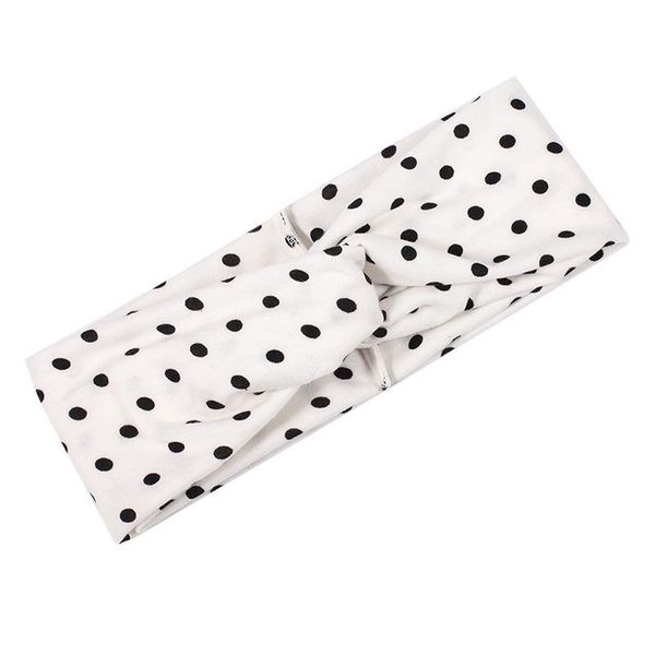 

women elastic stretch wide hairbands cross knotted headband cotton dot hair band female twist cross casual hair accessories q bbyesn
