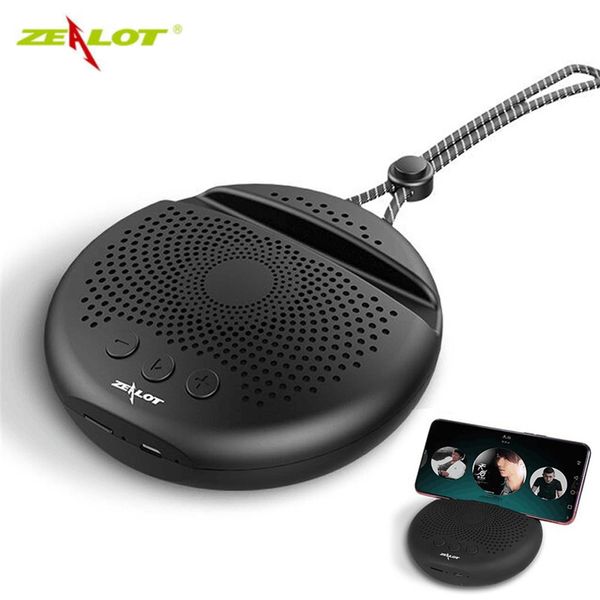 

zealot s24 wireless speaker hifi heavy bass tf card fm radio handsbluetooth 5.0 subwoofer with phone holder mini
