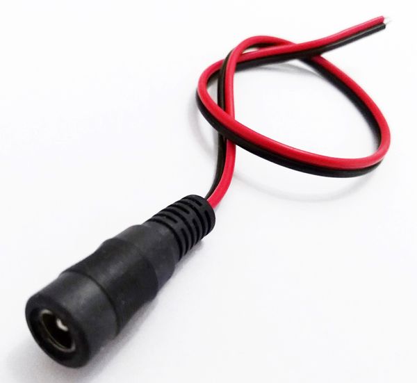 

cctv cables, dc 5.5*2.1mm female plug power cord/pigtail lead about 30cm/dhl/500pcs