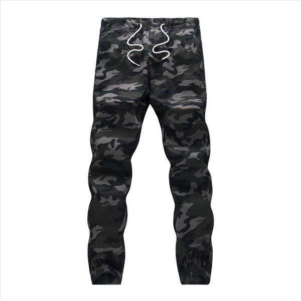 

2021 mens jogger autumn pencil harem pants men camouflage military pants loose comfortable cargo trousers camo joggers, Black