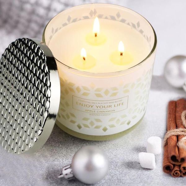 

nordic new three-core cup white style - cinnamon apple glass material to enhance the atmosphere