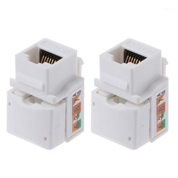 

2pcs cat6 network module information socket rj45 connector adapter keystone jack1