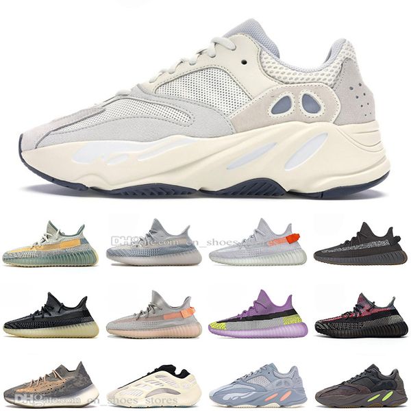 

israfil black static reflective kanye west men running shoes tail light cloud white inertia analog earth flax men women trainers sneaker