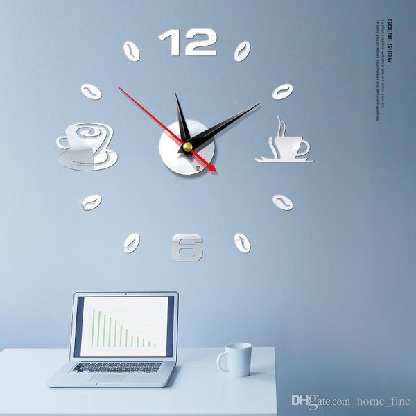 

modern large wall clock 3d mirror sticker unique big number watch diy decor wall clock art sticker decal home modern decoration
