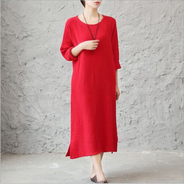 

summer robe maxine linen causal loose little dress