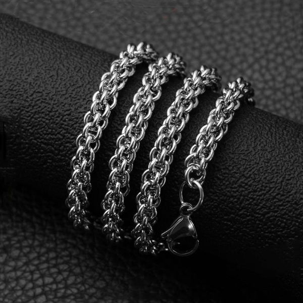 

chains fashion titanium steel petal chain necklace men and women stainless, Silver