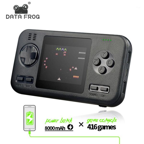 

data frog handheld portable retro game console with 8000mah power bank buil-in 416 mini handheld player console1