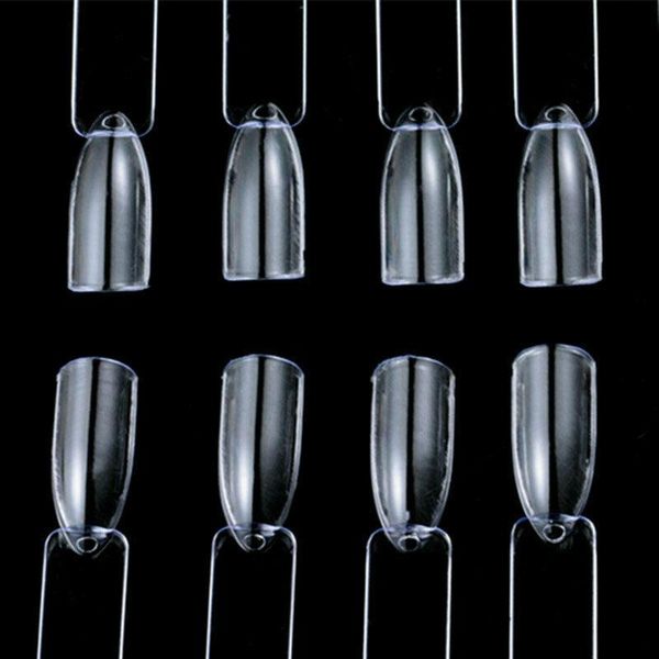

false nails 1 set nail tips clear full fan finger card art practice tool portable mu8669, Red;gold