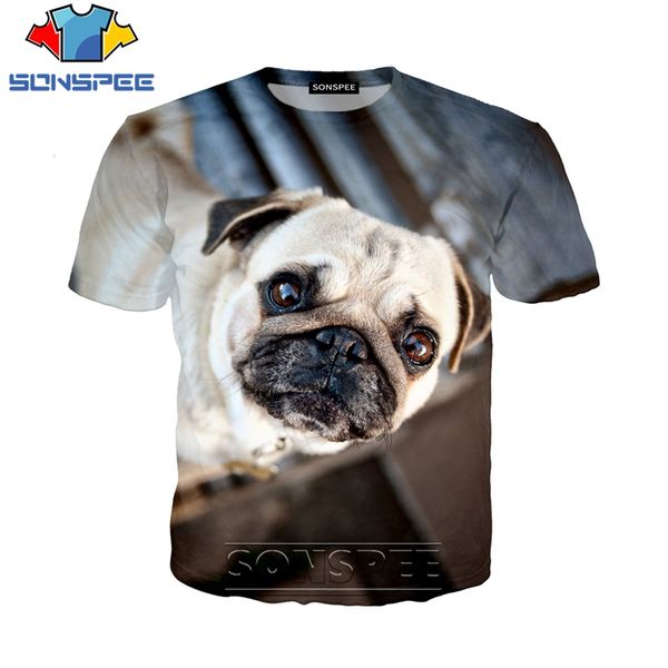 

animal pug dog brand 3d print shirts hippie funny oversized men clothing