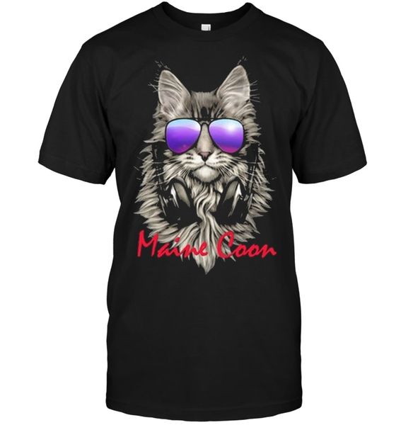 

смешной dj maine coon футболка спортивная с капюшоном толстовка толстовка