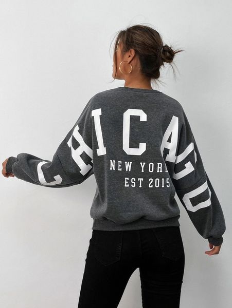

letter graphic pullover m62t#, White;black