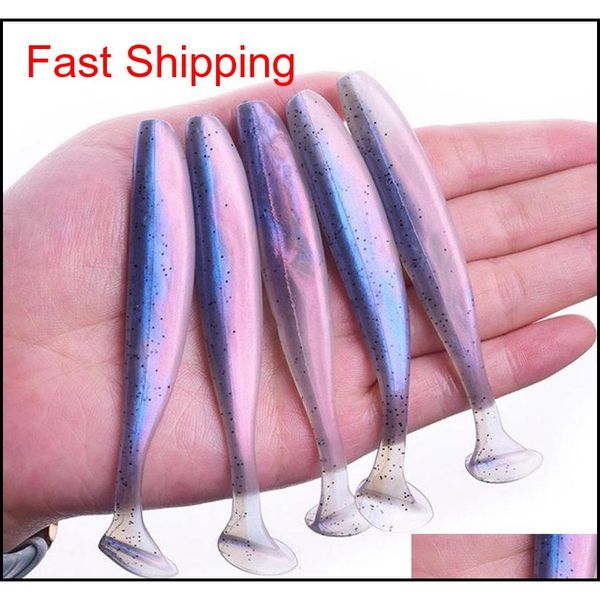

jigging wobblers fishing lure 95mm 75mm 50mm shad t-tail soft bait aritificial sile lures bass pike fishin qylhln bdepack2001