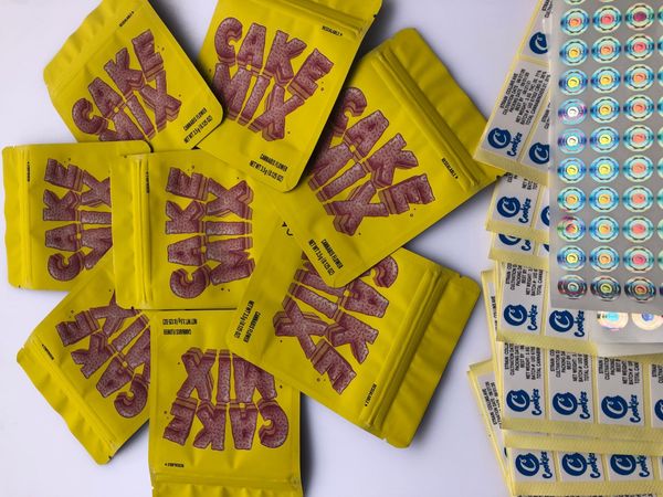 

наклейки ароматизаторы сумка 3.5g желтых голограмма восковые сумки майларового mix этикетка торт и печенье сумка bbyph bde_luck